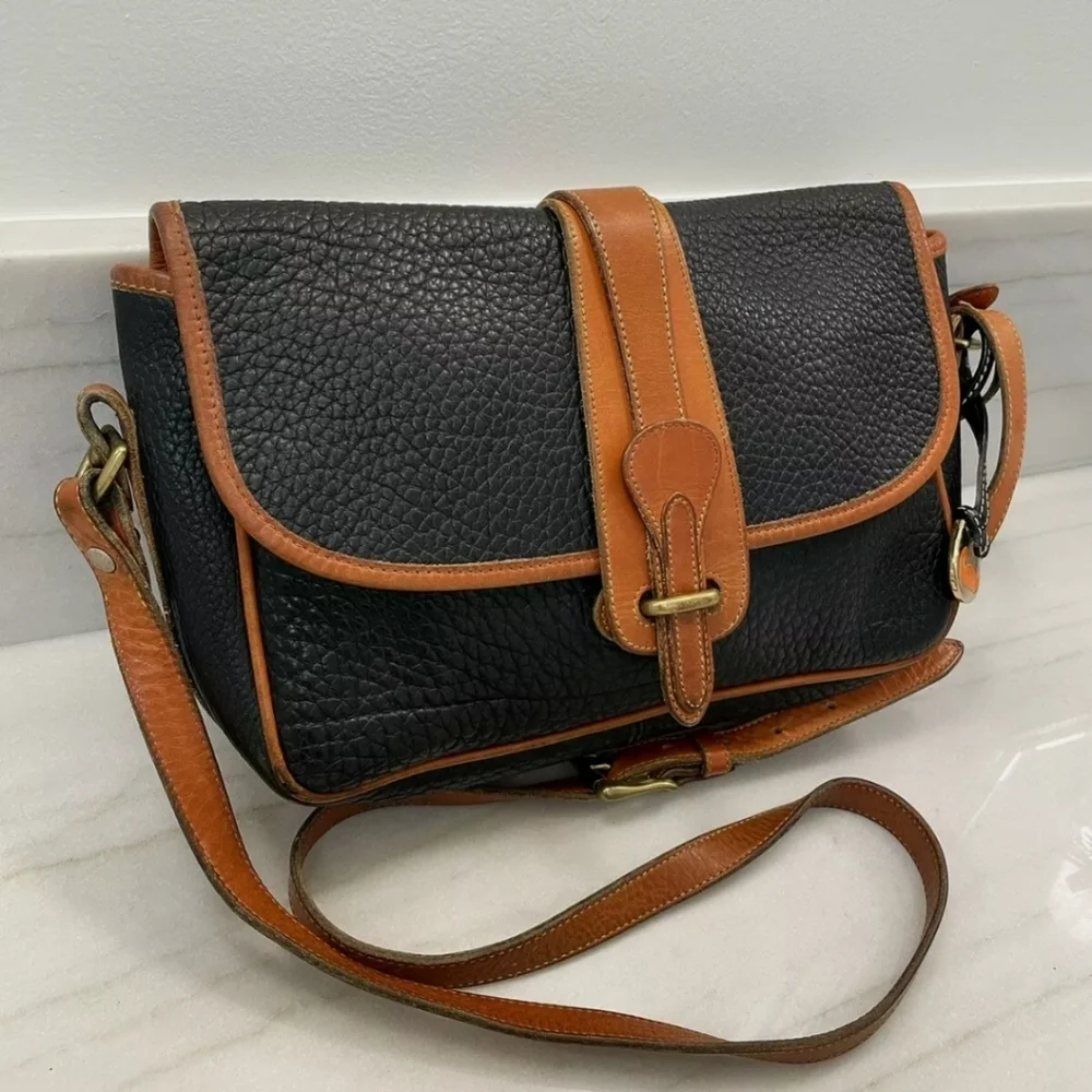 DOONEY & BOURKE All Weather Leather Equestrian Vintage Satchel Crossbody Bag - Picture 2 of 16